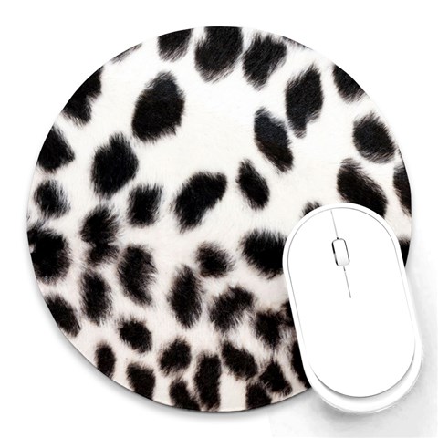 Snow Leopard	 Round Mousepad from ArtsNow.com Front
