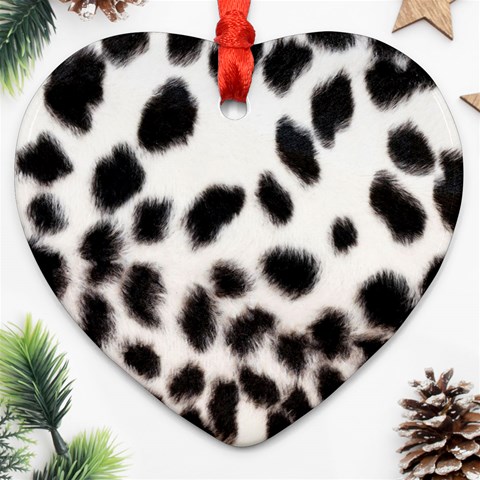 Snow Leopard	 Ornament (Heart) from ArtsNow.com Front