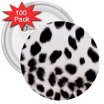 Snow Leopard	 3  Button (100 pack)