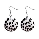 Snow Leopard	 1  Button Earrings