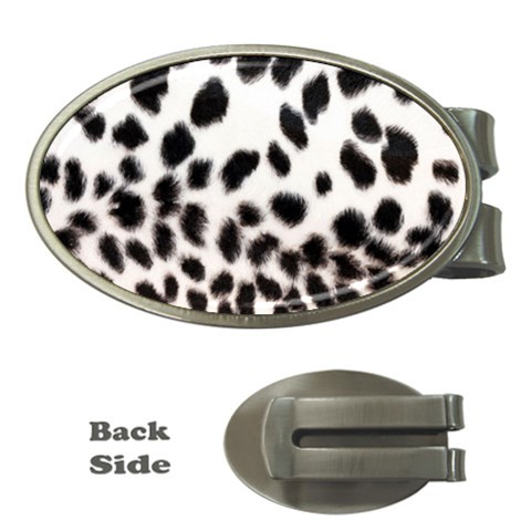 Snow Leopard	 Money Clip (Oval) from ArtsNow.com Front