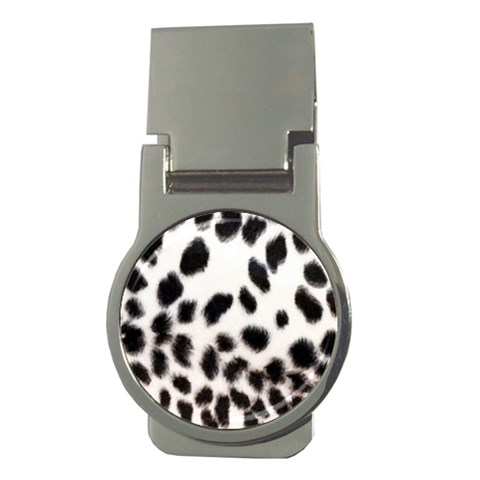 Snow Leopard	 Money Clip (Round) from ArtsNow.com Front
