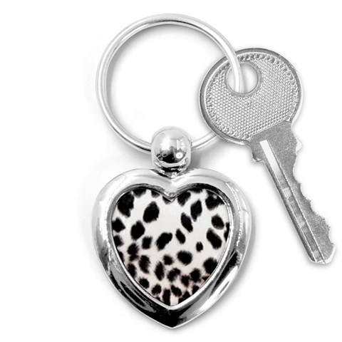Snow Leopard	 Key Chain (Heart) from ArtsNow.com Front