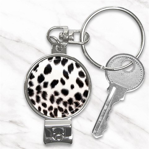 Snow Leopard	 Nail Clippers Key Chain from ArtsNow.com Front