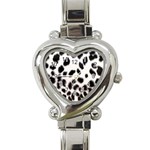 Snow Leopard	 Heart Italian Charm Watch