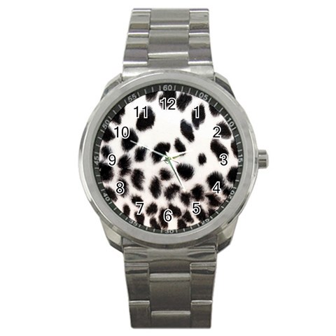 Snow Leopard	 Sport Metal Watch from ArtsNow.com Front