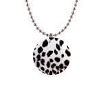 Snow Leopard	 1  Button Necklace