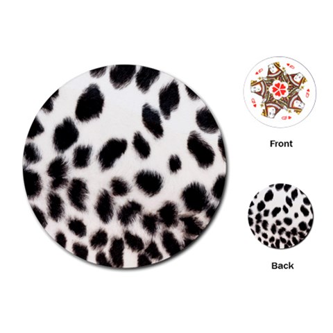 Snow Leopard	Playing Cards (Round) from ArtsNow.com Front