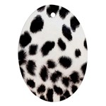 Snow Leopard	 Oval Ornament (Two Sides)