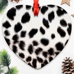 Snow Leopard	 Heart Ornament (Two Sides) from ArtsNow.com Back