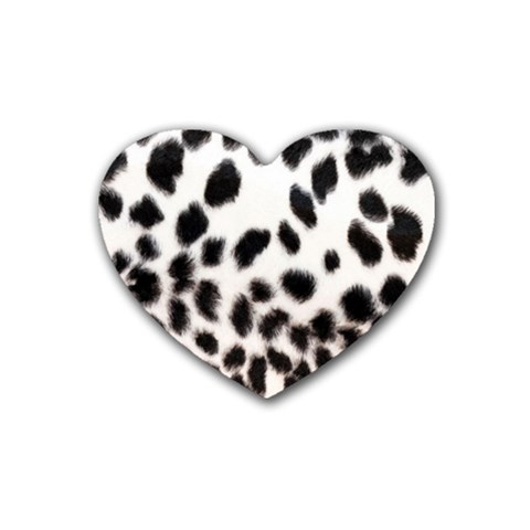 Snow Leopard	 Rubber Coaster (Heart) from ArtsNow.com Front