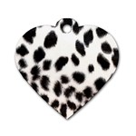 Snow Leopard	 Dog Tag Heart (Two Sides)