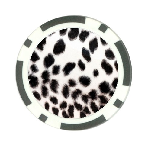 Snow Leopard	 Poker Chip Card Guard from ArtsNow.com Front