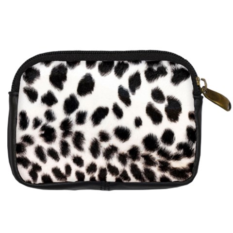 Snow Leopard	 Digital Camera Leather Case from ArtsNow.com Back