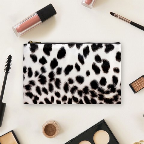 Snow Leopard	 Cosmetic Bag (Medium) from ArtsNow.com Front