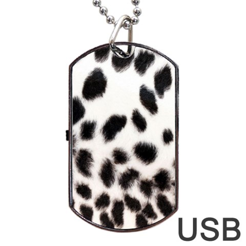 Snow Leopard	Dog Tag USB Flash (One Side) from ArtsNow.com Front