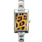 Leopard Print	 Rectangular Italian Charm Watch