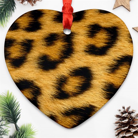 Leopard Print	 Ornament (Heart) from ArtsNow.com Front