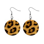 Leopard Print	 1  Button Earrings