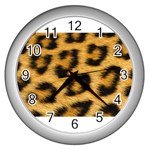 Leopard Print	 Wall Clock (Silver)