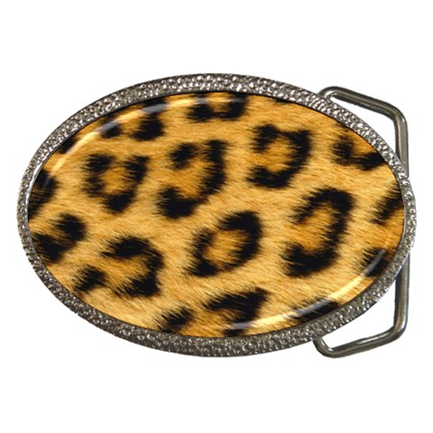 Leopard Print	 Belt Buckle from ArtsNow.com Front