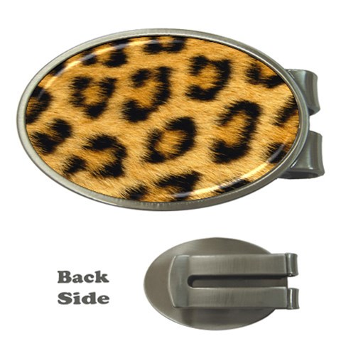 Leopard Print	 Money Clip (Oval) from ArtsNow.com Front