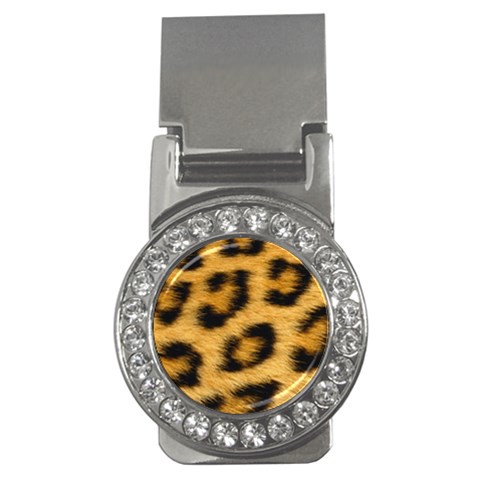 Leopard Print	 Money Clip (CZ) from ArtsNow.com Front