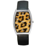 Leopard Print	 Barrel Style Metal Watch