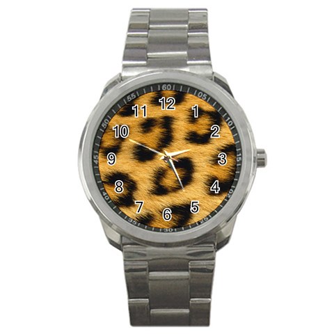 Leopard Print	 Sport Metal Watch from ArtsNow.com Front