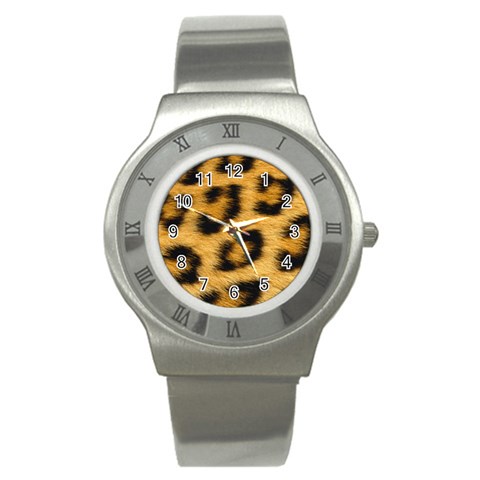 Leopard Print	 Stainless Steel Watch from ArtsNow.com Front