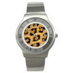 Leopard Print	 Stainless Steel Watch