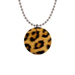 Leopard Print	 1  Button Necklace