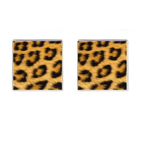 Leopard Print	 Cufflinks (Square) from ArtsNow.com Front(Pair)