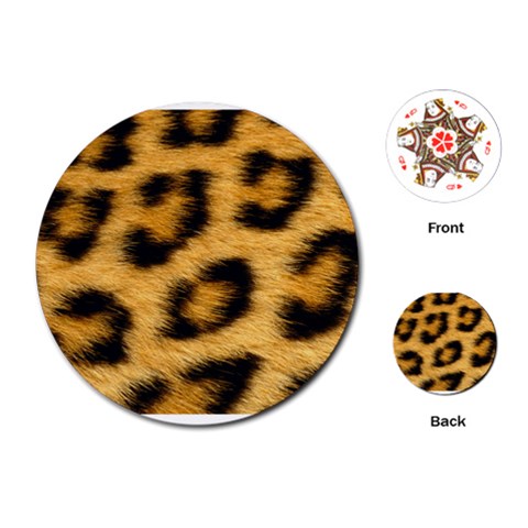 Leopard Print	Playing Cards (Round) from ArtsNow.com Front
