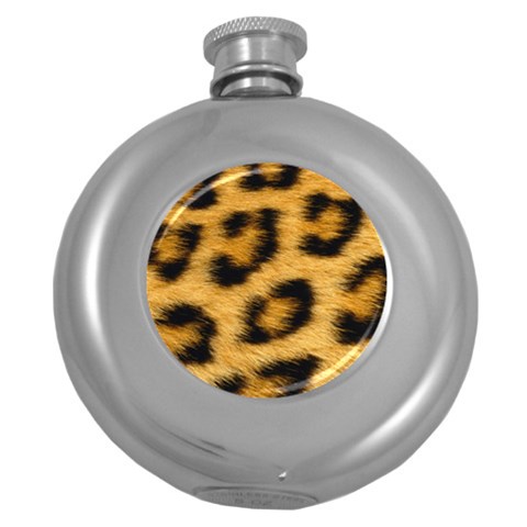 Leopard Print	 Hip Flask (5 oz) from ArtsNow.com Front