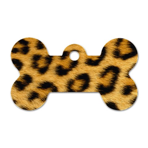 Leopard Print	 Dog Tag Bone (Two Sides) from ArtsNow.com Front