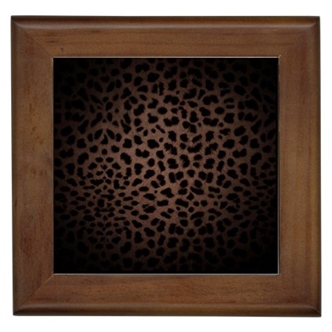 Leopard Print Dark	 Framed Tile from ArtsNow.com Front