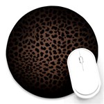 Leopard Print Dark	 Round Mousepad