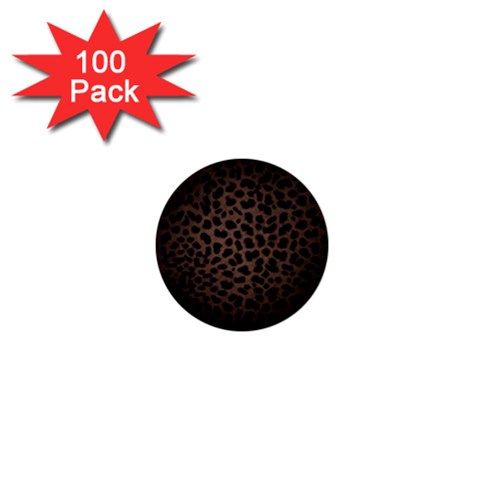 Leopard Print Dark	 1  Mini Button (100 pack) from ArtsNow.com Front