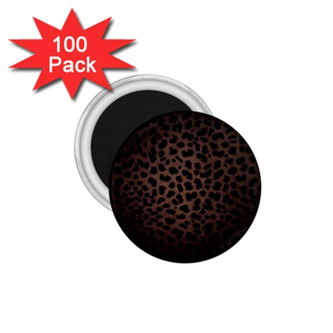 Leopard Print Dark	 1.75  Magnet (100 pack) from ArtsNow.com Front