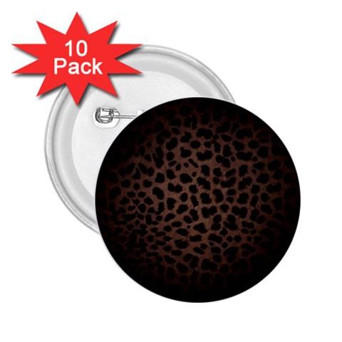 Leopard Print Dark	 2.25  Button (10 pack) from ArtsNow.com Front