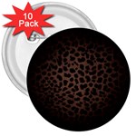 Leopard Print Dark	 3  Button (10 pack)