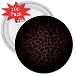 Leopard Print Dark	 3  Button (100 pack)