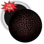 Leopard Print Dark	 3  Magnet (100 pack)