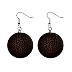Leopard Print Dark	 1  Button Earrings