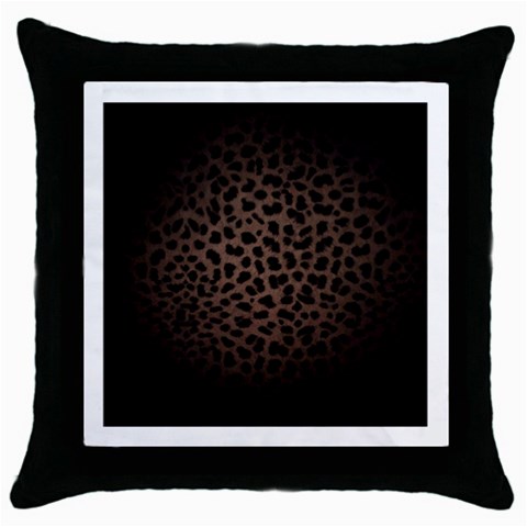 Leopard Print Dark	 Throw Pillow Case (Black) from ArtsNow.com Front