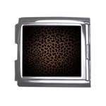 Leopard Print Dark	 Mega Link Italian Charm (18mm)