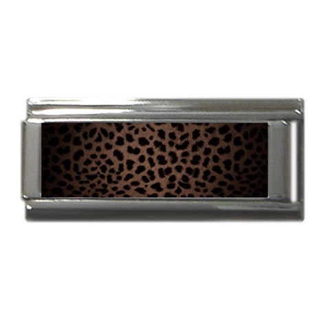 Leopard Print Dark	Super Link intalian Charm (9mm) from ArtsNow.com Front