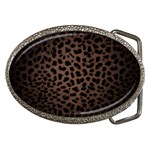 Leopard Print Dark	 Belt Buckle