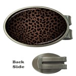 Leopard Print Dark	 Money Clip (Oval)